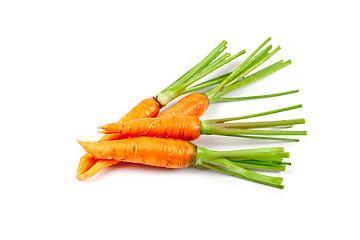 Image showing carrot vegetable with leaves