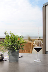 Image showing Breakfast on the beach