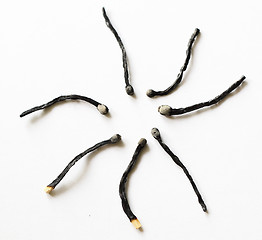 Image showing burned matches