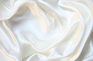 Image showing Smooth elegant white silk as background