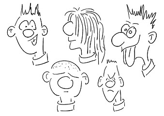 Image showing cartoon faces