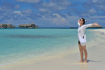 Image showing happy woman enjoy  summer time