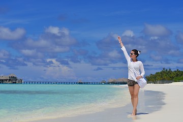 Image showing happy woman enjoy  summer time