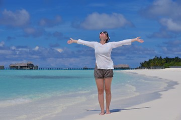 Image showing happy woman enjoy  summer time