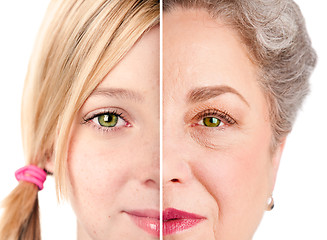 Image showing Beautiful Ageing face eyes