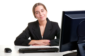 Image showing Businesswoman At Office Desk