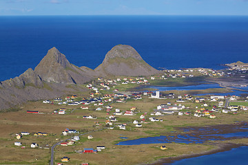 Image showing Norwegian coastal town