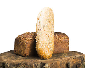 Image showing White isolated Bread