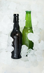 Image showing Green Bottle of beer