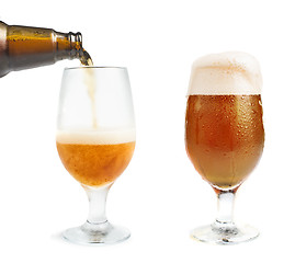 Image showing Bottle of beer and beer mug