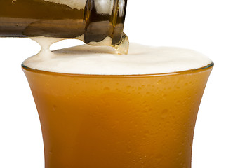 Image showing Bottle of beer and beer mug