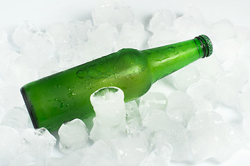 Image showing Green Bottle of beer