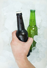 Image showing Green Bottle of beer