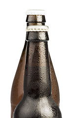 Image showing Brown Beer bottles isolated