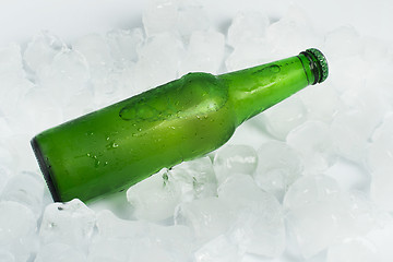 Image showing Green Bottle of beer