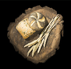 Image showing Bread and wheat.