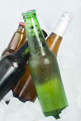 Image showing Green Bottle of beer