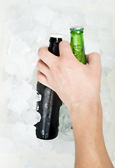 Image showing Green Bottle of beer