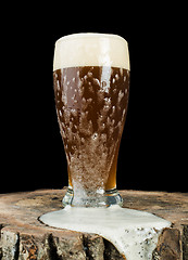 Image showing Beer mug on stump