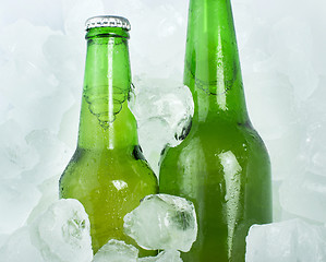 Image showing Green Bottle of beer