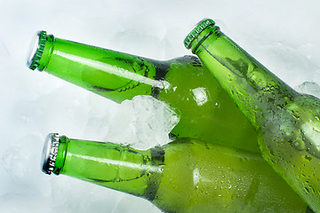 Image showing Green Bottle of beer