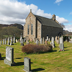 Image showing Laggan churchyard, Scotland in spring