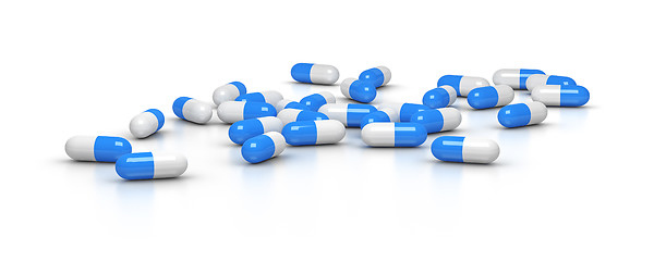 Image showing blue pills