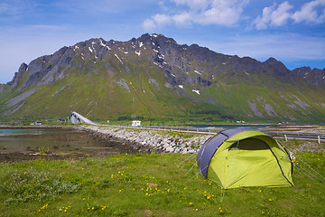 Image showing Camping on Lofoten