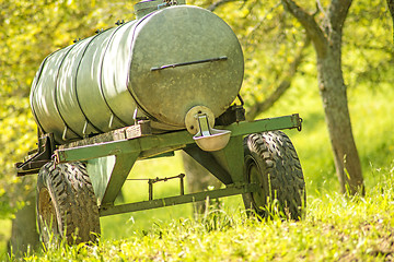 Image showing water tank vehicle for cows