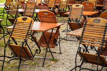 Image showing closed beer garden