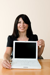 Image showing Woman with laptop