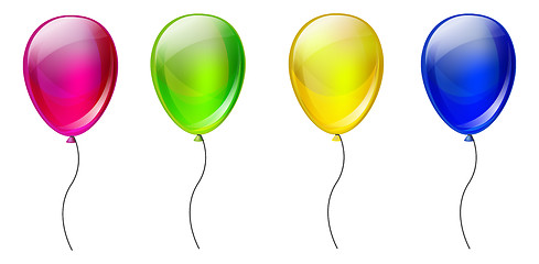 Image showing Set of color balloons 