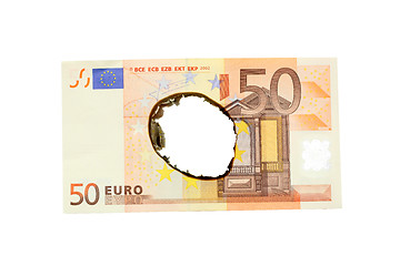 Image showing euro burn