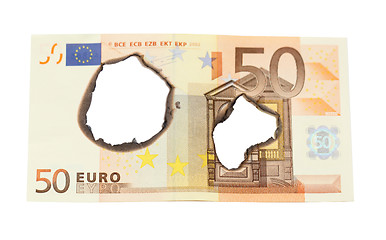 Image showing euro burn