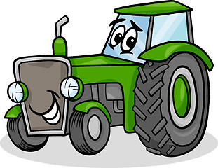 Image showing tractor character cartoon illustration