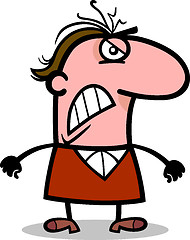 Image showing angry man cartoon illustration