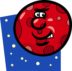 Image showing funny mars planet cartoon illustration