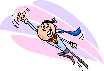 Image showing businessman superhero cartoon illustration