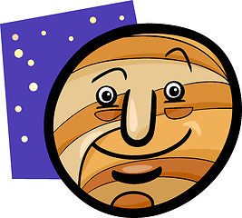 Image showing funny jupiter planet cartoon illustration