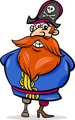 Image showing pirate captain cartoon illustration