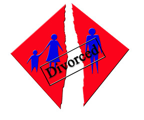 Image showing Vector symbolizing divorce in family