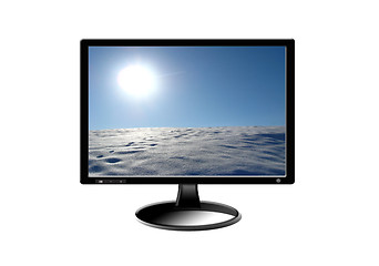 Image showing black monitor with image