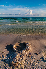 Image showing sand structures on beach