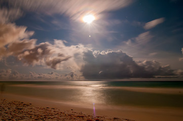 Image showing night scene at the beach