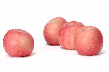 Image showing four pink apples