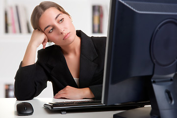 Image showing Bored Businesswoman