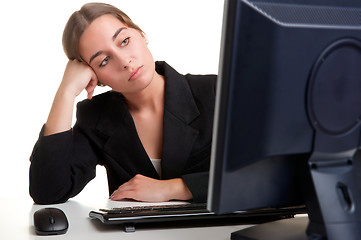 Image showing Bored Businesswoman