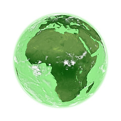 Image showing Africa on green Earth