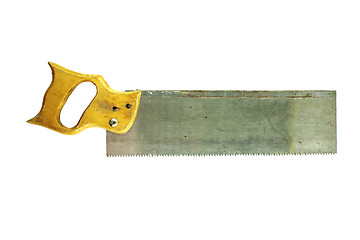 Image showing Saw with the wooden handle 