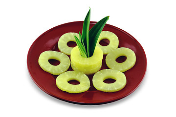 Image showing ripe pineapple slices